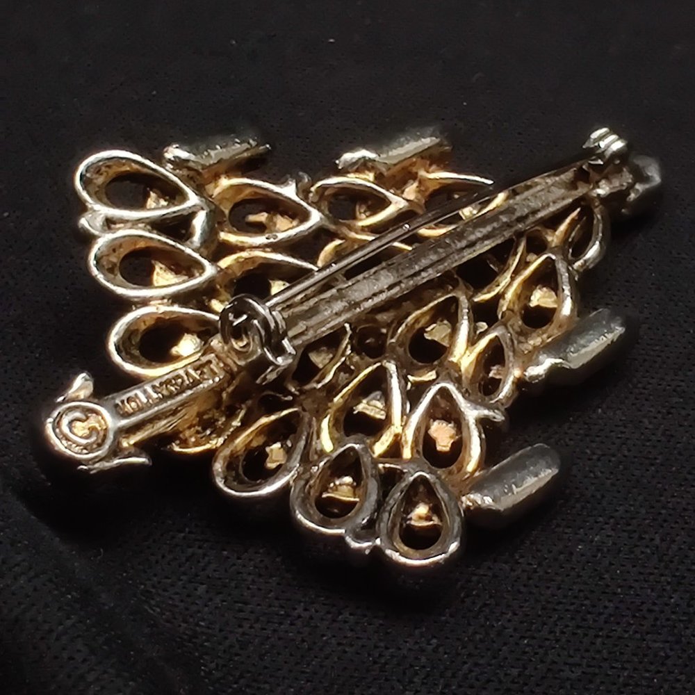 Vintage Hollycraft Fruit Salad Candle Tree Brooch - Picture 3 of 3